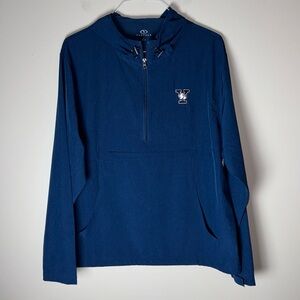Vantage Large Blue Hooded Yale Bulldogs Pullover Coat
